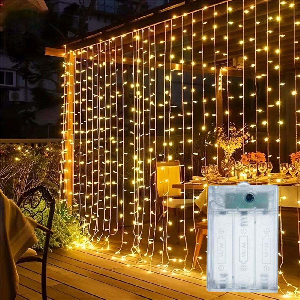 Fairy Lights Bedroom - 3/6m Curtain LED String Lights Battery