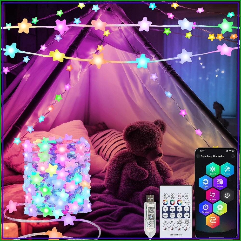 Fairy Lights Bedroom - Smart Star Fairy Lights 33Ft 66LED,