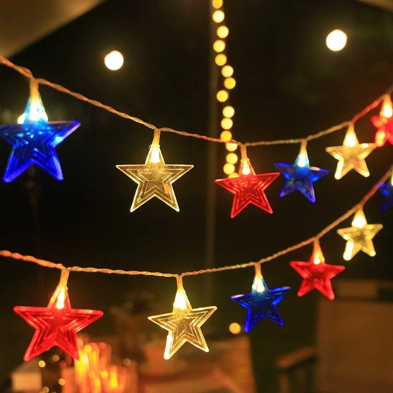 Fairy Lights Bedroom - 3Color Star LED String Lights Warm