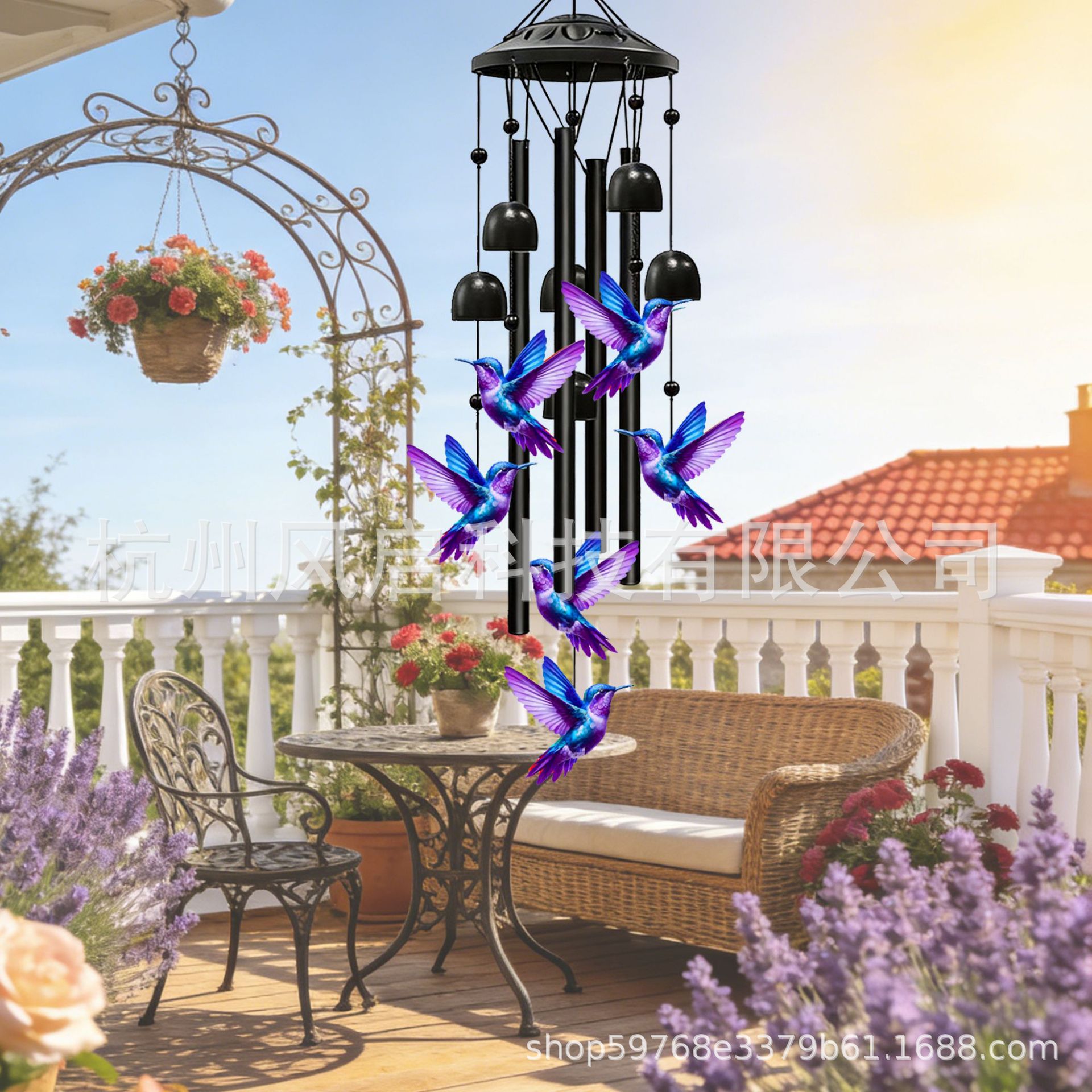 Home Decor Youtube - Hummingbird Metal Wind Chimes Courtyard Outdoor