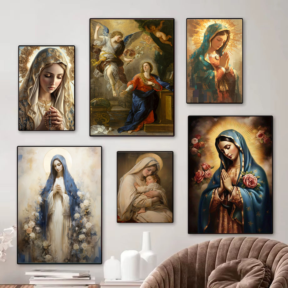 Home Decor Jesus - 1pc Vintage Virgin Mary and Jesus