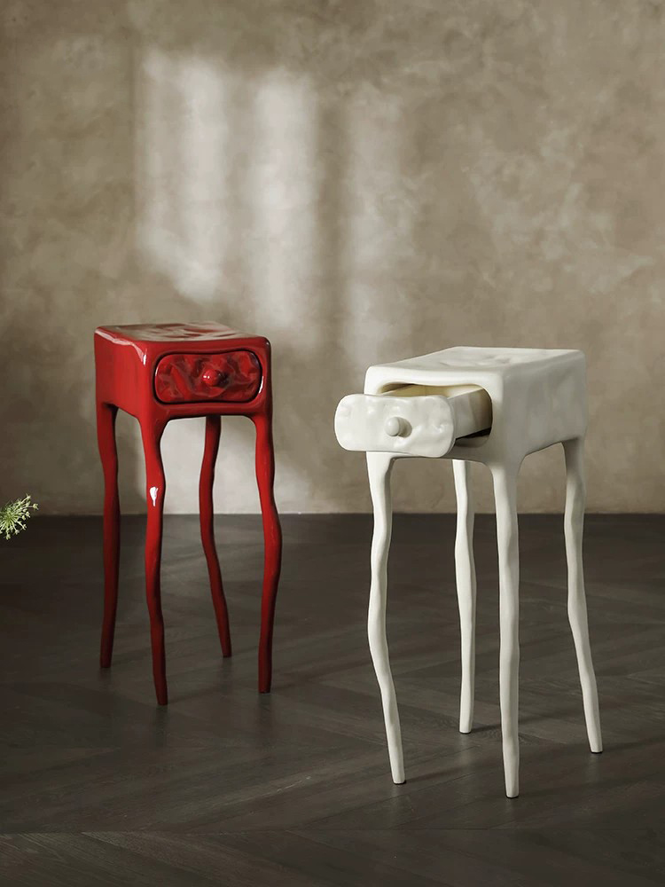 Home Decor Design - European Designer Mid-Century Clay Textured Side