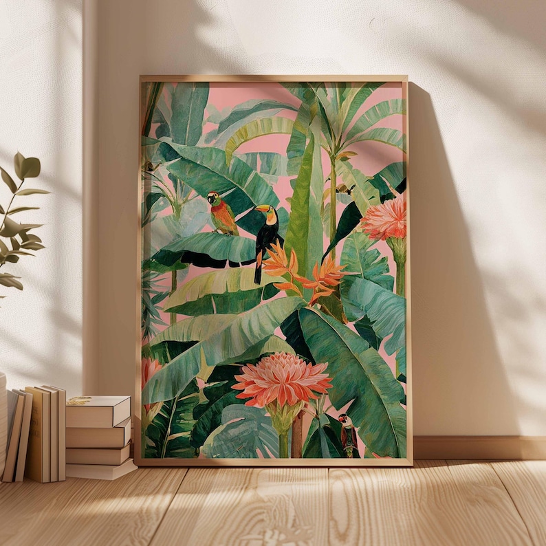 1pc Retro Tropical Canvas Post - đánh giá và giá Home Decor Youtube