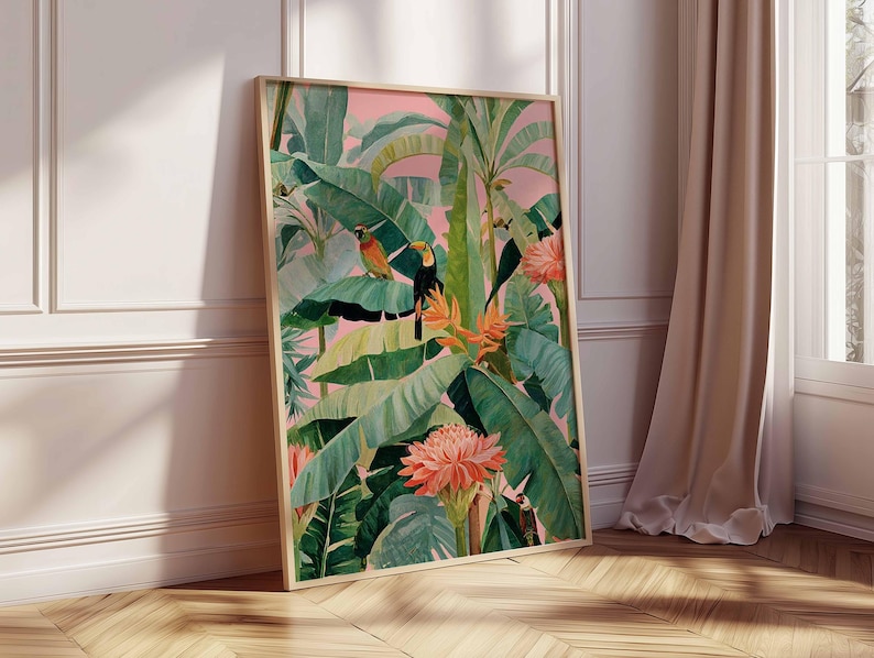 1pc Retro Tropical Canvas Post - đánh giá và giá Home Decor Youtube