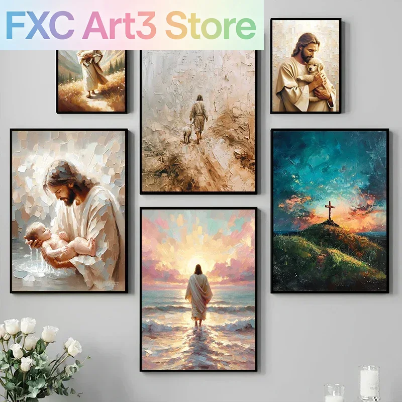 1pc frameless,Walking on Water - đánh giá và giá Home Decor Jesus