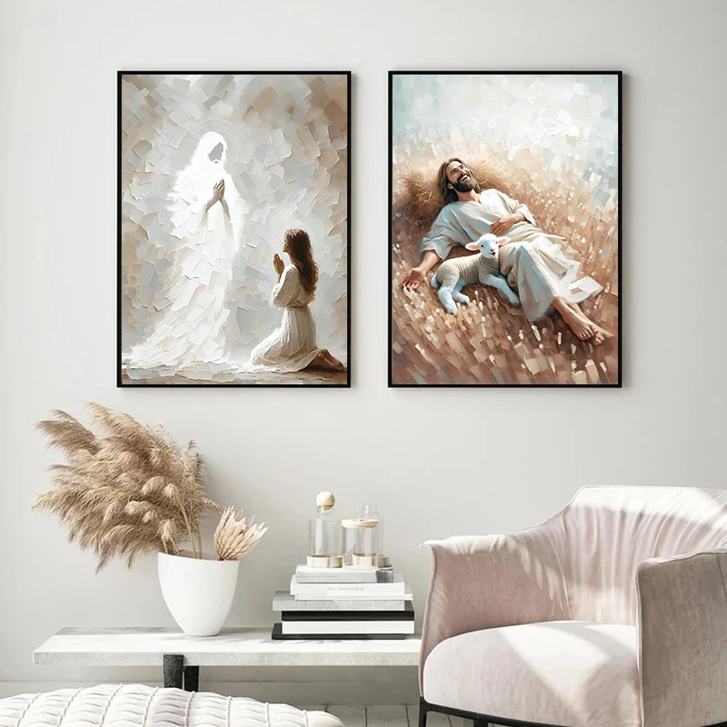 1pc frameless,Walking on Water - đánh giá và giá Home Decor Jesus
