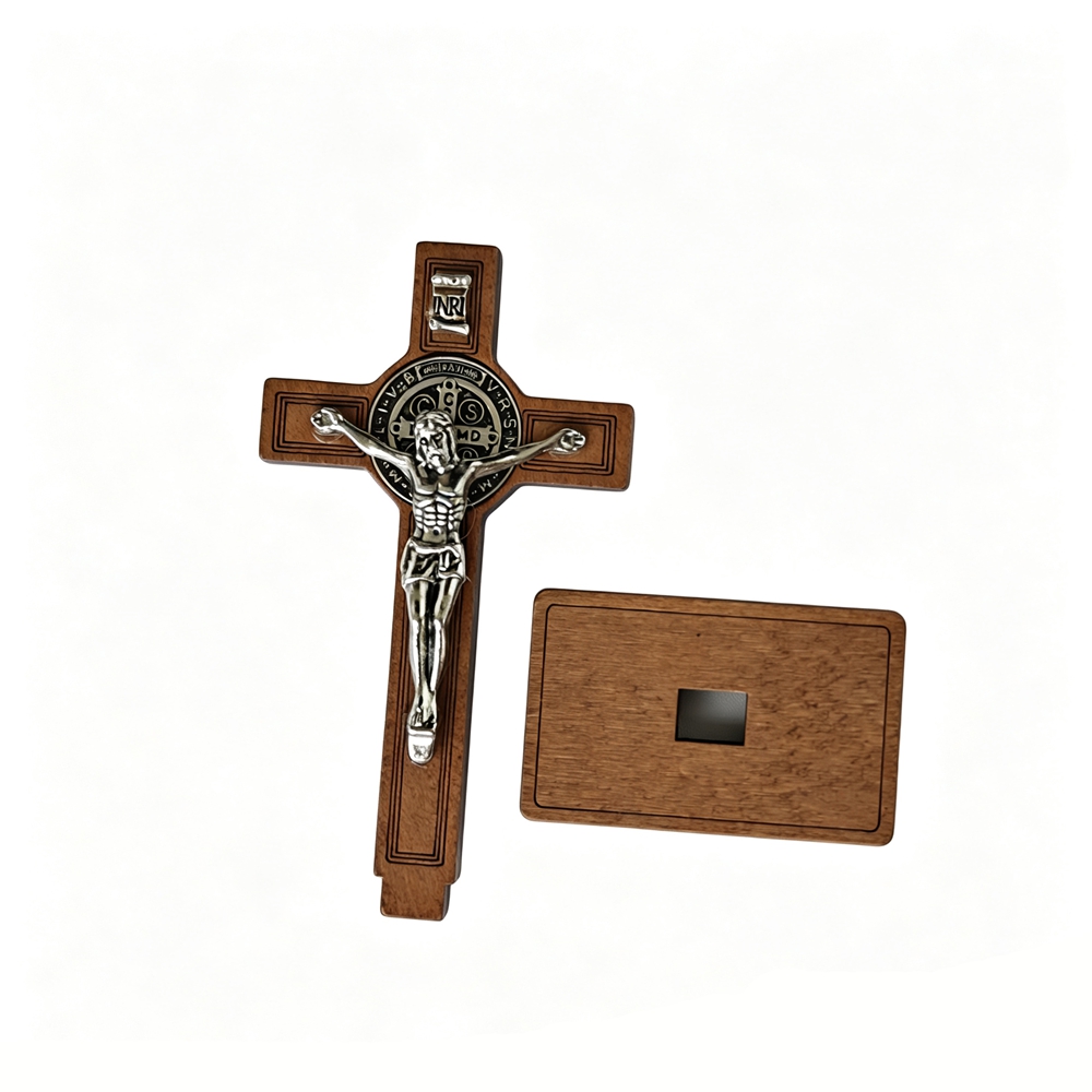 St Benedict Standing Crucifix  - đánh giá và giá Home Decor Jesus