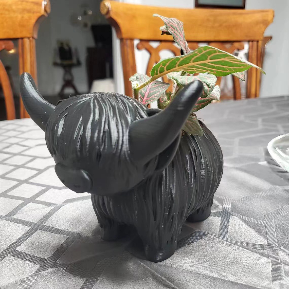 Highland Cow Resin Figurine -  - đánh giá và giá Home Decor Garden Ideas