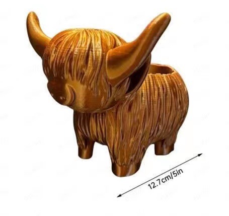Highland Cow Resin Figurine -  - đánh giá và giá Home Decor Garden Ideas
