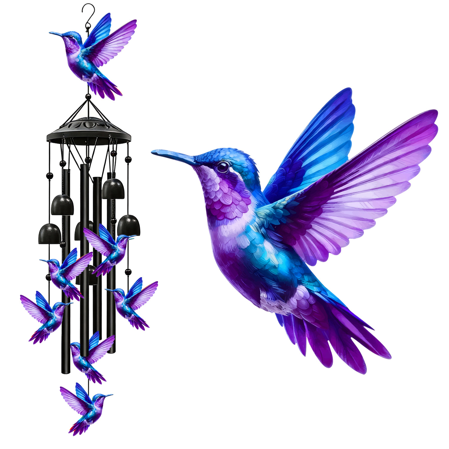 Hummingbird Metal Wind Chimes  - đánh giá và giá Home Decor Youtube