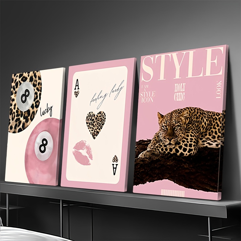 3pcs Leopard Cheetah Canvas Wa - đánh giá và giá Home Decor Youtube