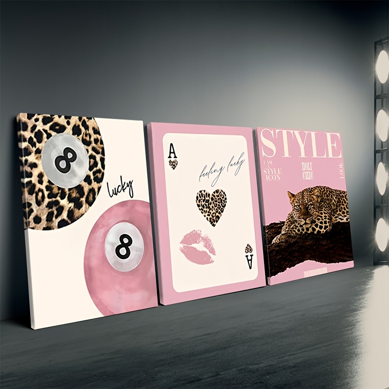 3pcs Leopard Cheetah Canvas Wa - đánh giá và giá Home Decor Youtube