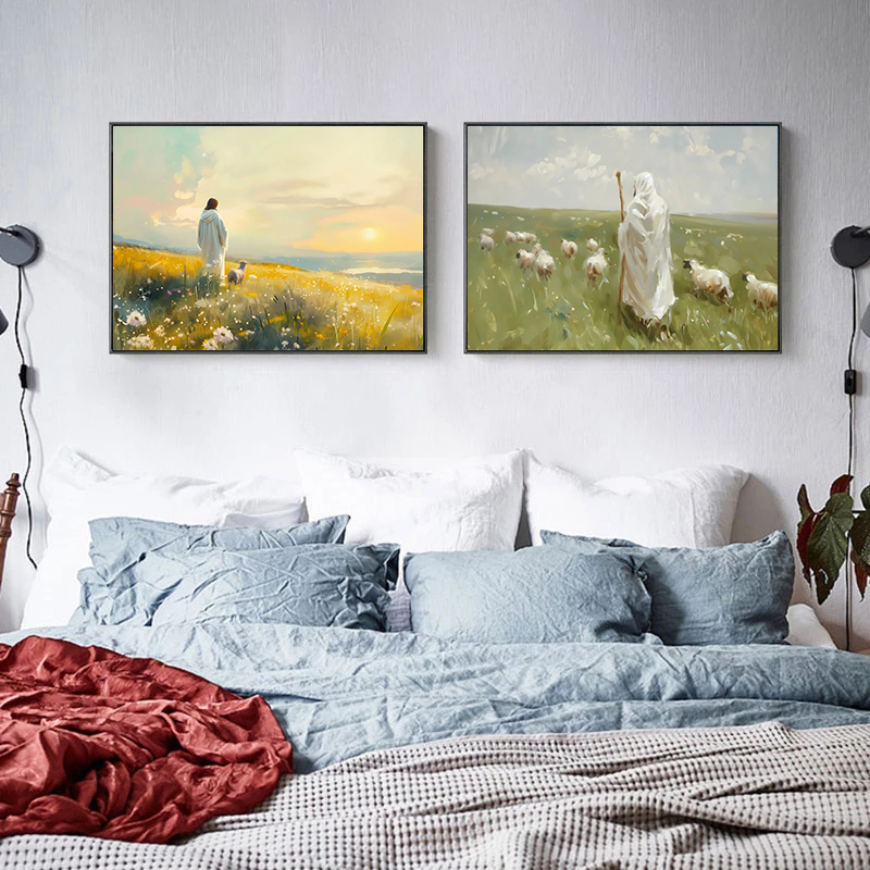 Christ Jesus and The Lamb Wate - đánh giá và giá Home Decor Jesus
