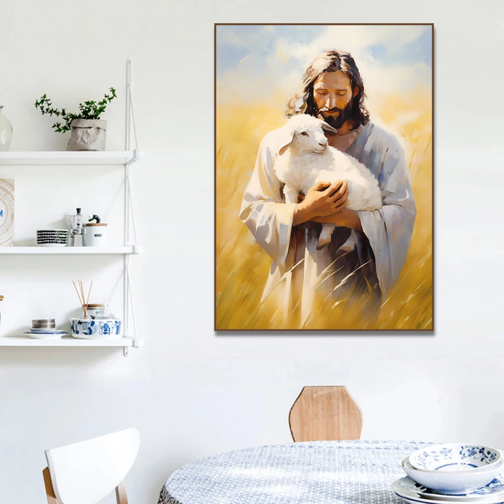 Christ Jesus and The Lamb Wate - đánh giá và giá Home Decor Jesus