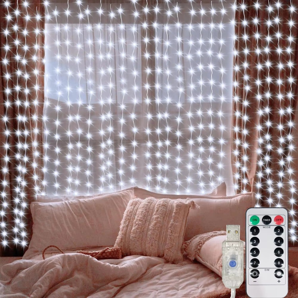 LED Curtain String Lights Garl - đánh giá và giá Fairy Lights Bedroom