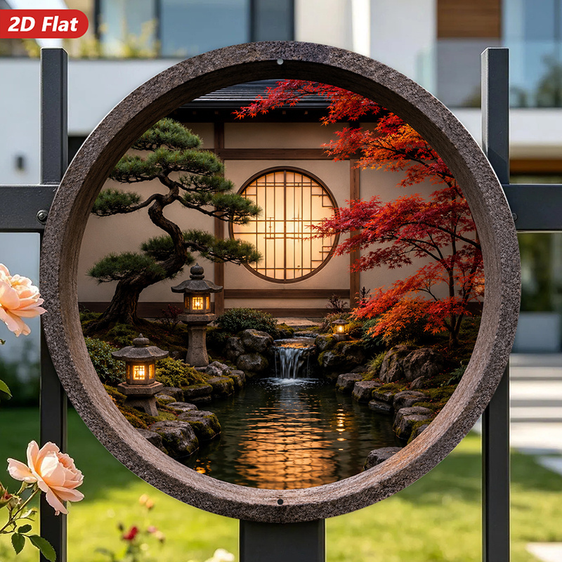 2D Flat, 1pc Round Metal Sign  - đánh giá và giá Home Decor Garden Ideas