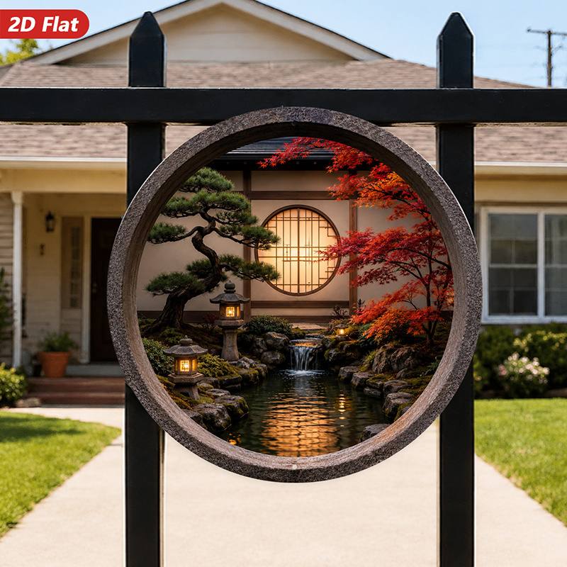 2D Flat, 1pc Round Metal Sign  - đánh giá và giá Home Decor Garden Ideas