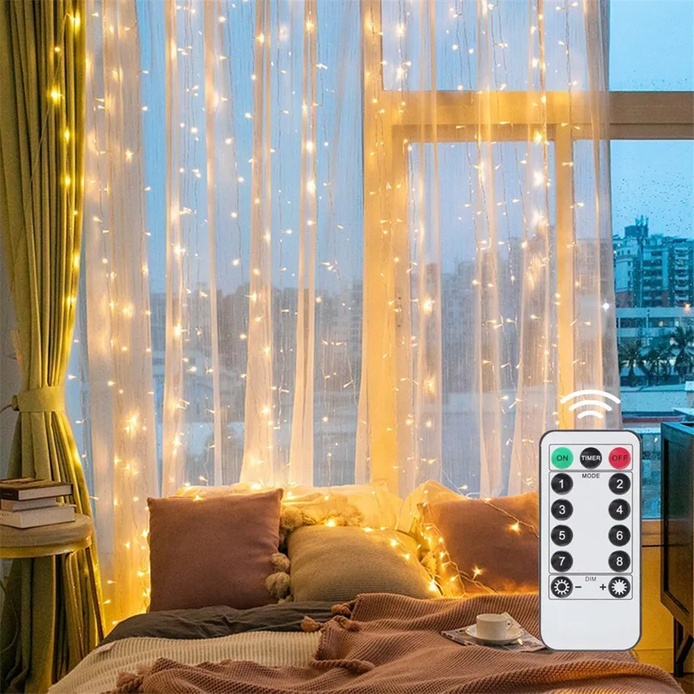 3/6M USB LED Curtain 8Modes Re - đánh giá và giá Fairy Lights Bedroom